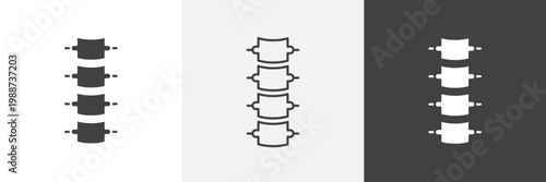 Spinal column icon element for design projects and web designs