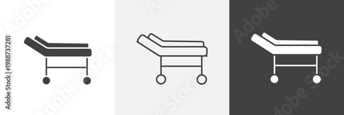 Stretcher icon element for design projects and web designs