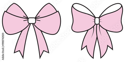 bow ribbon cute present vector symbol sign icon illustration emoji gift