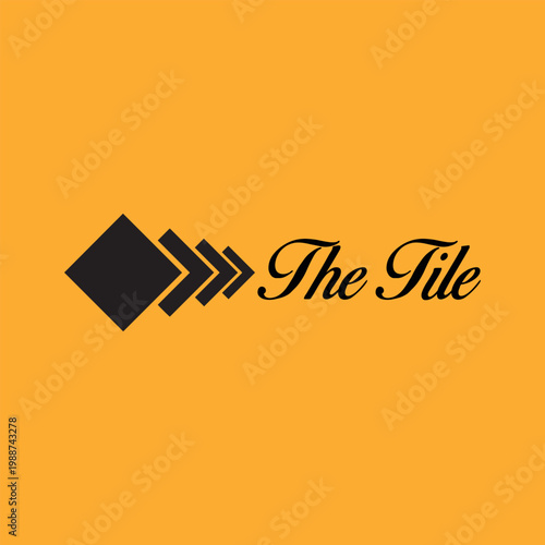 home flooring tile logo design vector