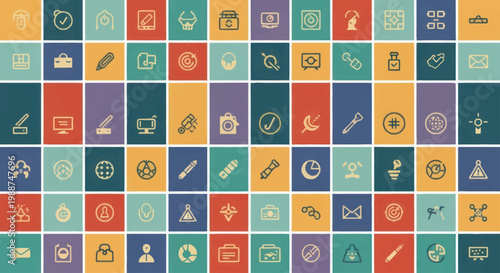 Collection of Flat Design Icons for Web and Mobile Applications.