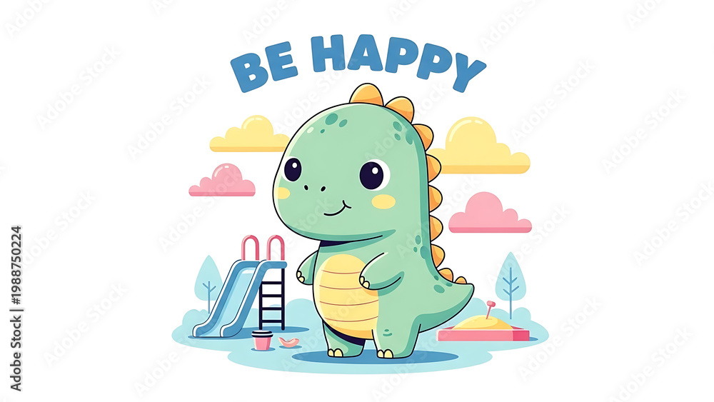 Fototapeta premium Happy cartoon boy sitting on colorful books, isolated on a transparent background