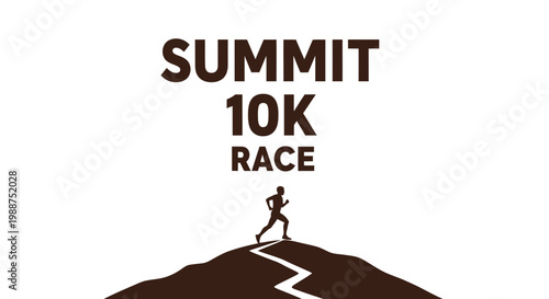 Summit 10K Race Event Illustration With Runner