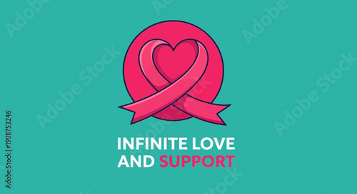 Symbol of Endless Love and Support for Important Causes Depicted in a Distinct Illustration