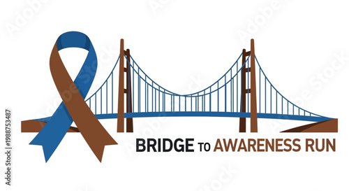Symbolic Awareness Run: Crossing Bridges for Hope and Support, An Inspiring Illustration