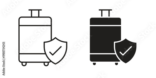 Travel insurance icon on white background. icon set