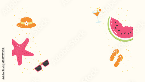 orange blue, summer activity, illustrative infographic, summer presentation, activity planner, beach theme, vacation infographic, creative slides, modern design, colorful layout, playful illustration,