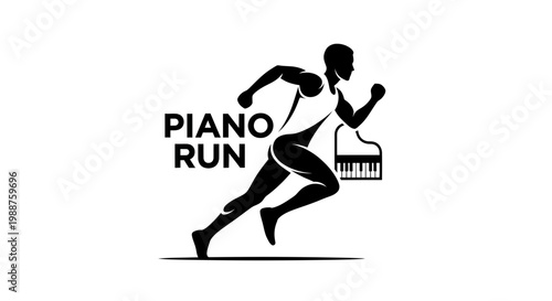 Symbolic Representation of Music and Athleticism Conceptualized in a Monochrome Design