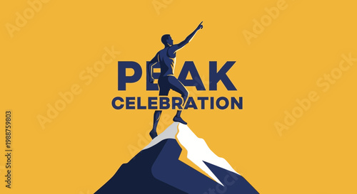 Triumphant Ascent Celebrated On Peak Achieving Greatness And Success At An Apex