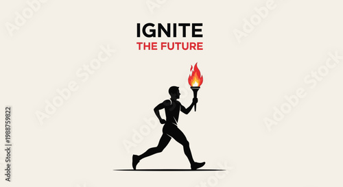 Torchbearer Illuminates the Future Representing New Beginnings and Endeavor Championing Victory