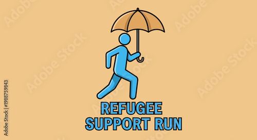 Symbolic Representation of Refugee Support Run, Advocate and Promote Shelter and Safety