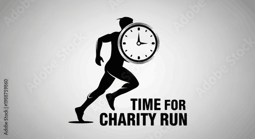 Time Flies: A Charity Run Conceptualized with Clock, Movement, and Altruism in Silhouette