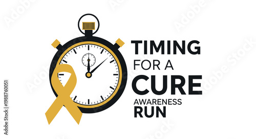 Time Is Of Essence For Cure Awareness Run, Symbolizing Courage, Hope And Action
