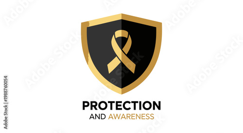 Symbolic Shield Depicting Protection and Awareness, Representing Hope and Solidarity Precisely