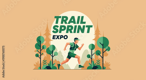 Trail Running Event Expo Graphic Illustration Adventure