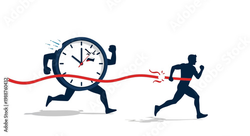 Time's Pursuit: An Athlete Outruns the Clock to Achieve a Victory and Success Goal