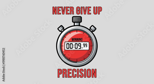 Timekeeping And Determination Depicted In A Vibrant Design Highlighting Winning Precision