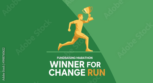 Triumphant Runner Celebrates Victory at Charity Event Promoting Positive Societal Change