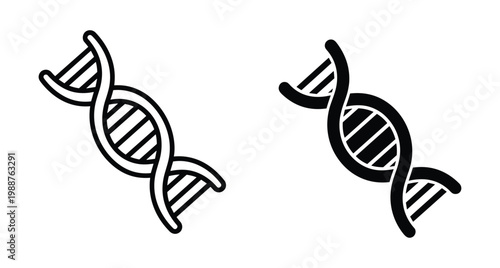 DNA double helix icons representing genetics biology science research medical technology biotechnology molecular structure hereditary information genome sequencing laboratory testing