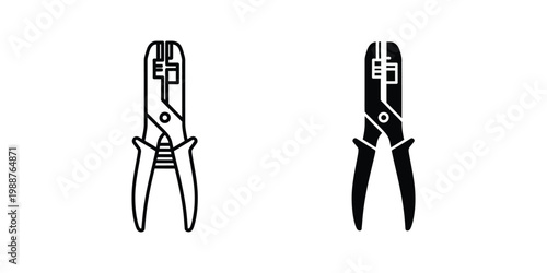 Comparison of a standard and insulated pair of pliers in black and white design