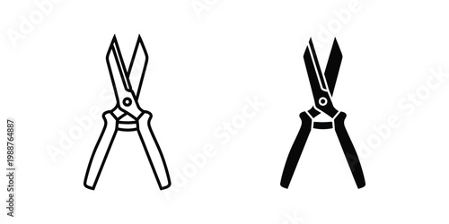 Comparison of traditional and modern design scissors with different handle styles