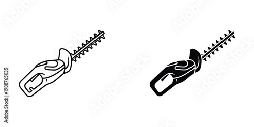 Comparison of two types of hedge trimmer blades in use