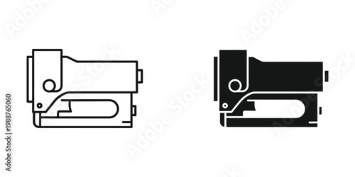 Comparison of a stapler in white and black color options