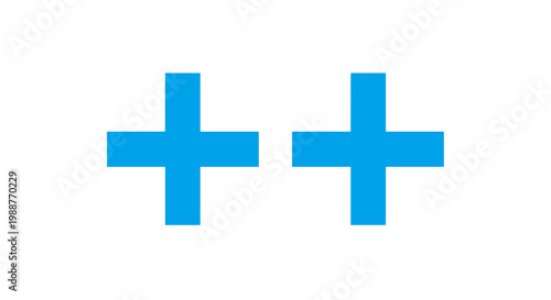 Two blue plus signs
