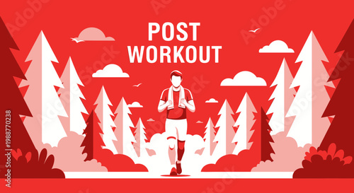 Vibrant Forest Landscape Post Workout Scene For Fitness Enthusiasts