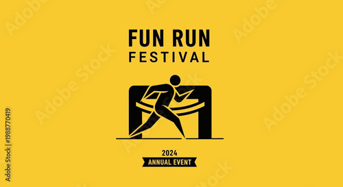 Vibrant Fun Run Festival Branding Design Celebrating the Joy of Movement for 2024 Event