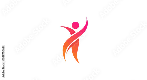 Vibrant Abstract Human Figure Logo Design Inspiring Growth And Success