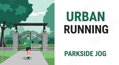 Urban Running In Parkside: An Enthralling Graphic Depiction of Outdoor Exercise
