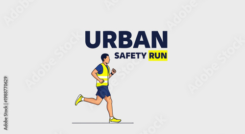 Urban Safety Run: A Visual Depiction of Safe City Running and Protective Gear