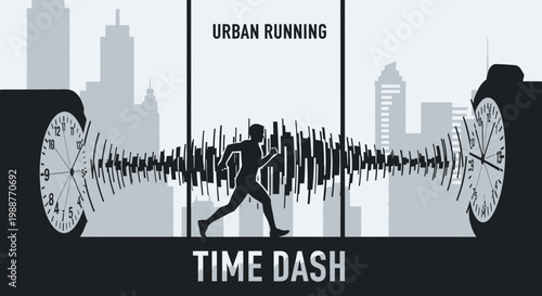 Urban Runner In Time, A Dynamic Design: Capturing The Essence And Speed In Motion