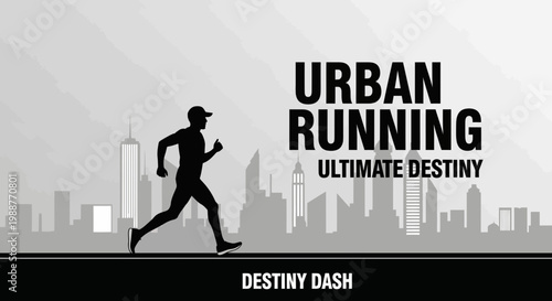 Urban Runner Silhouette: Achieving Ultimate Destiny and Cityscape Inspiration