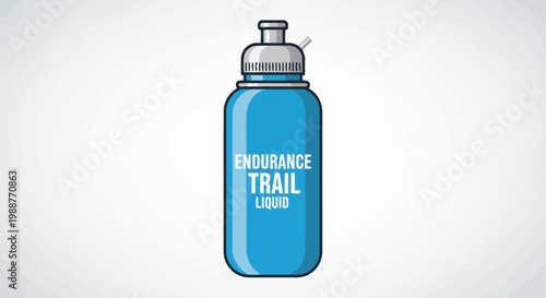 Vibrant Blue Hydration Bottle for Outdoor Adventures and Endurance Activities