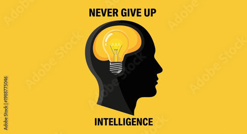 Visualize Persistent Ideas And Ingenuity Illustrated In Mind With Glowing Lightbulb