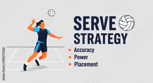 Volleyball Serve Strategy Explained With Player And Key Elements