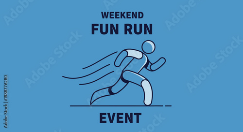 Weekend Fun Run Event Illustration: A Vibrant Visual for Athletic Endeavors