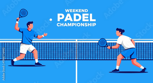 Weekend Padel Championship Exciting Sports Event Illustration