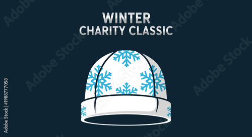 Winter Charity Appeal Concept: Snowflake Hat Visual For Seasonal Giving Campaigns