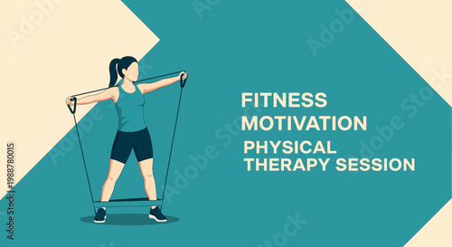 Woman Exercising With Resistance Band, Fitness, Health, Physical Therapy, Body Improvement