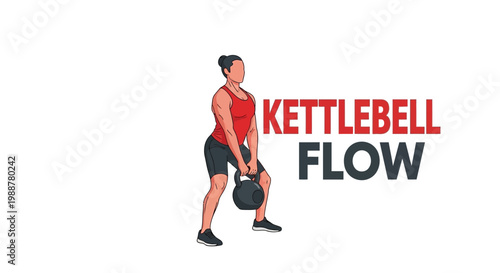 Woman Performing Kettlebell Exercise Demonstrating Fluid Strength and Dynamic Movement for Fitness