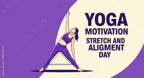 Woman Practicing Yoga Exercise Demonstrating Flexibility Body In Beautiful Violet Outfit