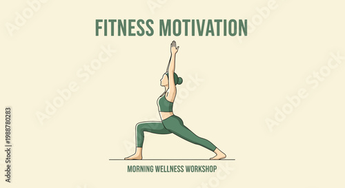 Woman Practicing Yoga Pose Demonstrates Fitness And Workout During Morning Wellness