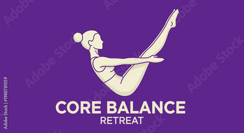 Woman's Pose in Pilates Retreat: Harmony, Wellness, and Exercise in Stunning Purple Design