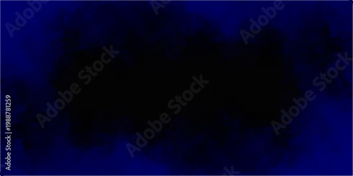 Dark blue and black abstract watercolor texture background with moody smoky atmospheric paint splash effect