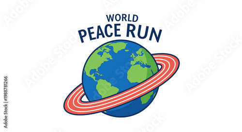 World Peace Run Global Earth Athletic Event Concept