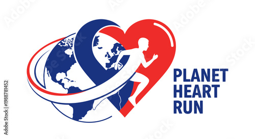 Worldwide Marathon Symbolizing Heart Health and Planetary Well-being