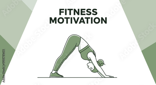 Yoga Workout for Health and Fitness: Inspiring Illustration of Stretching Exercises